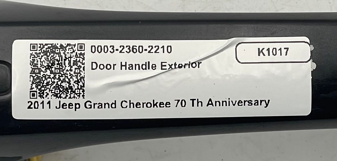 Door handle exterior - 2011 Jeep Grand Cherokee 70TH ANNIVERSARY