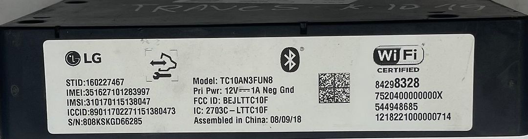 WiFi Control Module - 2019 Chevrolet Traverse LT Cloth