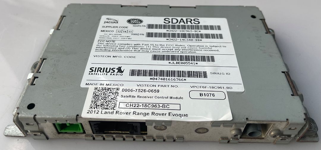 Satellite Receiver Control Module - 2012 Land Rover RANGE ROVER EVOQUE