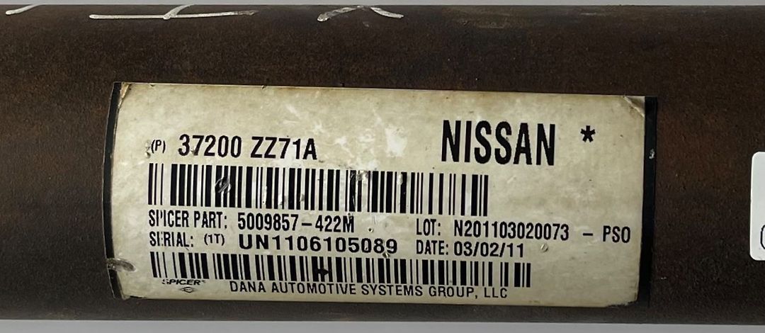 Drive Shaft - 2011 Nissan X-Terra