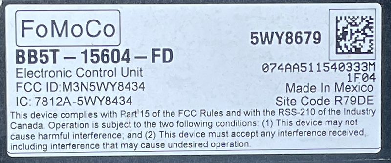 Communication Sync Control Module - 2011 Ford Explorer